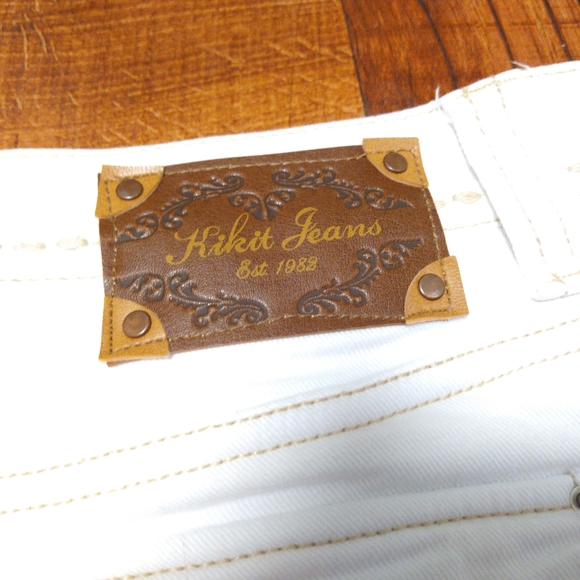 Kikit Jeans White Midi Skirt Women's Size 8 - Picture 5 of 6